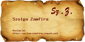 Szolga Zamfira névjegykártya